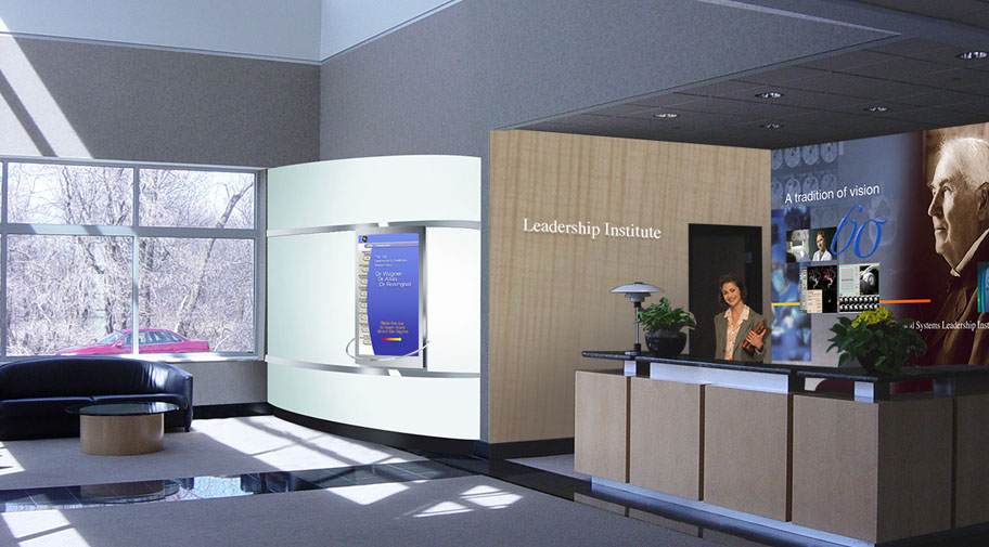 Concierge stations like this are placed throughout the facility to help guests with any kind of support needed.