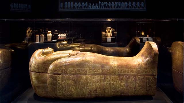 This sarcophagus is that of Tut's mother Yuya.